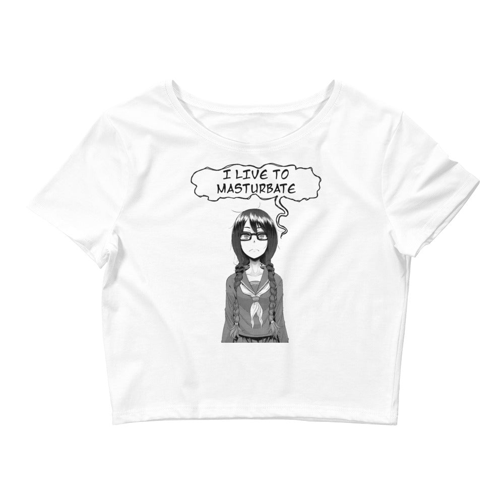 LIVE TO MASTURBATE CROP TOP
